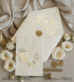 WEDDING INVITATIONS whimsical boho invites Vintage Floral Crest Monogram Blush Wedding Invitation with chiffon torn bow,  French Provence Garden Elegant Floral Wedding Invitation suite Deckled Torn edges , Elegant Toile de Jouy & Baroque Invitation set 22