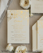 WEDDING INVITATIONS whimsical boho invites Vintage Floral Crest Monogram Blush Wedding Invitation with chiffon torn bow,  French Provence Garden Elegant Floral Wedding Invitation suite Deckled Torn edges , Elegant Toile de Jouy & Baroque Invitation set 22