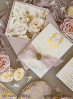 WEDDING INVITATIONS Vintage Baroque Vintage Baroque Wedding Invitation suite  Beige Golden Fine art Roses Wedding Invitations with rsvp Victorian wedding crest Chinoiserie Invites Royal Ornamental frame17