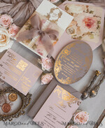 WEDDING INVITATIONS Vintage Baroque Vintage Baroque Wedding Invitation suite  Beige Golden Fine art Roses Wedding Invitations with rsvp Victorian wedding crest Chinoiserie Invites Royal Ornamental frame23