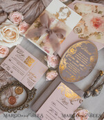 WEDDING INVITATIONS Vintage Baroque Vintage Baroque Wedding Invitation suite  Beige Golden Fine art Roses Wedding Invitations with rsvp Victorian wedding crest Chinoiserie Invites Royal Ornamental frame23