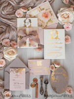 WEDDING INVITATIONS Vintage Baroque Vintage Baroque Wedding Invitation suite  Beige Golden Fine art Roses Wedding Invitations with rsvp Victorian wedding crest Chinoiserie Invites Royal Ornamental frame23