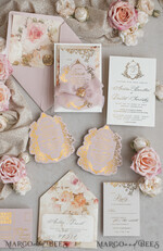 WEDDING INVITATIONS Vintage Baroque Vintage Baroque Wedding Invitation suite  Beige Golden Fine art Roses Wedding Invitations with rsvp Victorian wedding crest Chinoiserie Invites Royal Ornamental frame25
