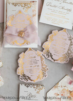 WEDDING INVITATIONS Vintage Baroque Vintage Baroque Wedding Invitation suite  Beige Golden Fine art Roses Wedding Invitations with rsvp Victorian wedding crest Chinoiserie Invites Royal Ornamental frame25