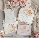 WEDDING INVITATIONS Vintage Baroque Vintage Baroque Wedding Invitation suite  Beige Golden Fine art Roses Wedding Invitations with rsvp Victorian wedding crest Chinoiserie Invites Royal Ornamental frame25