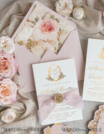 WEDDING INVITATIONS Vintage Baroque Vintage Baroque Wedding Invitation suite  Beige Golden Fine art Roses Wedding Invitations with rsvp Victorian wedding crest Chinoiserie Invites Royal Ornamental frame15