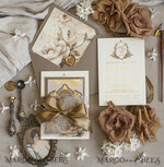 WEDDING INVITATIONS Vintage Baroque Vintage Baroque Wedding Invitation suite  Beige Golden Fine art Roses Wedding Invitations with rsvp Victorian wedding crest Chinoiserie Invites Royal Ornamental frame31