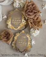 WEDDING INVITATIONS Vintage Baroque Vintage Baroque Wedding Invitation suite  Beige Golden Fine art Roses Wedding Invitations with rsvp Victorian wedding crest Chinoiserie Invites Royal Ornamental frame31