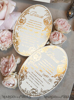 WEDDING INVITATIONS Vintage Baroque Vintage Baroque Wedding Invitation suite  Beige Golden Fine art Roses Wedding Invitations with rsvp Victorian wedding crest Chinoiserie Invites Royal Ornamental frame26
