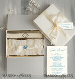 BRIDE bolero, robes, garter Geschenkidee für die Braut Strumpfband Doppeltes Strumpfband-Set für die Braut – edel & romantisch in Geschenkbox mit Gedicht – perfektes Geschenk zur Hochzeit5