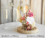 Geschenke zum Muttertag Glaskuppel mit Trockenblumen Glaskuppel mit Trockenblumen & Rose – Geschenkidee zum Muttertag6