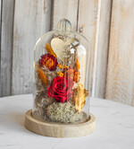 Geschenke zum Muttertag Glaskuppel mit Trockenblumen Glaskuppel mit Trockenblumen & Rose – Geschenkidee zum Muttertag4