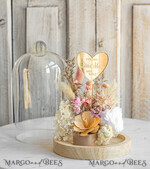 Geschenke zum Muttertag Glaskuppel mit Trockenblumen Glaskuppel mit Trockenblumen & Rose – Geschenkidee zum Muttertag6