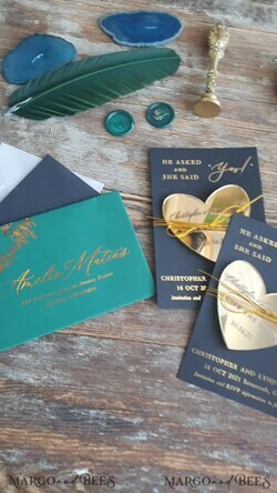 Save the date bespoke announcement card, glamorous8