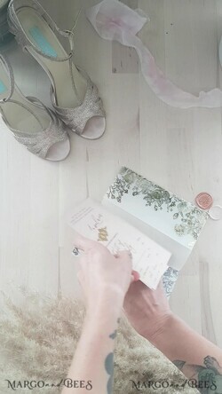 WEDDING INVITATIONS gold / rose gold / silver / glitter Luxurious Golden Wedding Invitations, Bespoke Blush Pink Wedding Invitation Suite, Elegant Vellum Gold Foil Wedding Cards, Glamour Wedding Invites37