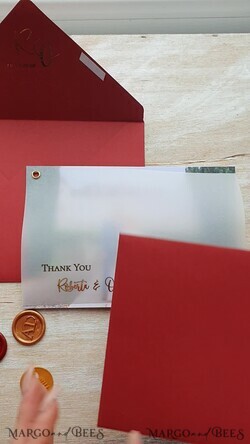 THANK YOU CARDS modern/romantic Wedding Thank You card with your photo, Thank you Card Guest 4