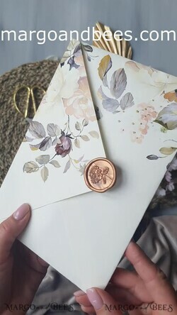 WEDDING INVITATIONS gold / rose gold / silver / glitter  Luxury Champagne Wedding Invitations, Glamour Gold Foil Wedding Invites, Elegant Golden Tassel Wedding Invitation Suite, Romantic Floral Pocket Wedding Cards7