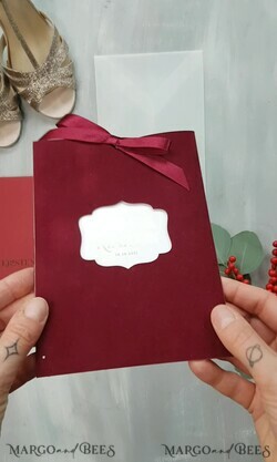 WEDDING INVITATIONS gold / rose gold / silver / glitter Romantic Red Velvet Wedding Invitations, Luxury Gold Foil Wedding Cards, Bespoke Burgundy Pocket Wedding Invites, Glamour Arabic Wedding Invitation Suite14