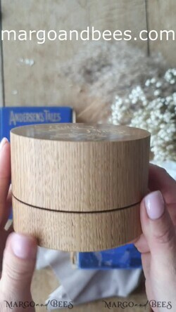 RING BEARER BOXES & PILLOWS Epoxy Wedding rings Box  Luxury Resin Wedding Ring Box, Minimalistic Engraved Real Flower Ring Box, Personalized Epoxy Box With Nude Velvet, Rustic Bespoke Ring Box 4