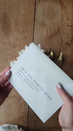 HOCHZEITS EINLADUNGEN Elegante Einladungen Klassische Karten Vintage Salbeigrüne Hochzeitseinladungen, Elegante Grünpflanzen-Hochzeitseinladungen, Handgemachtes Vellum-Hochzeitseinladungset, Minimalistische grüne Hochzeitseinladungen19