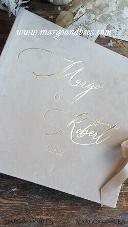 WEDDING GUEST BOOKS Instax Instant Photo Book Luxury Wedding GuestBook, Instant Photo Book Instax Wedding Photo Guestbook, beige and gold  wedding guest book7