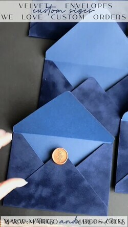 WEDDING INVITATIONS Velvet Envelopes  Velvet envelopes for invitations, a7 Vhandmade velvet Envelopes fo Wedding cards7