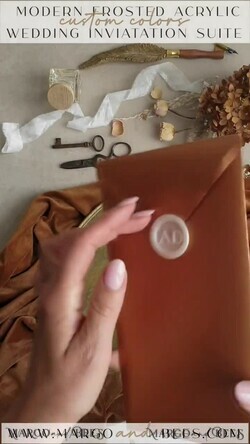 HOCHZEITS EINLADUNGEN Elegante Einladungen Klassische Karten Acryl-Hochzeitseinladungen, Terrakottagold Hochzeitseinladungen online, Acryl-Hochzeitseinladungen, Romantisches Hochzeitseinladungsset7