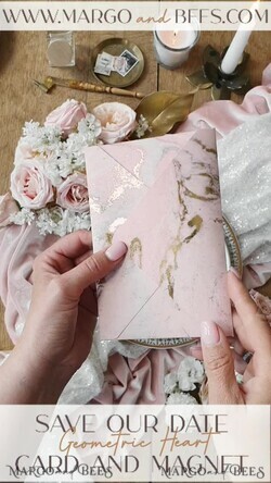 SAVE THE DATES acrylic gold magnets Beautiful Save the Date card, Gold and  blush pink Save the Date Heart  Acrylic Magnet, Gold Elegant Wedding Save The Dates6