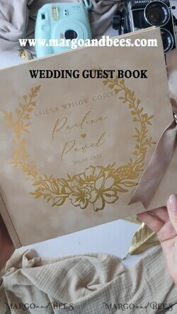 WEDDING GUEST BOOKS Velvet Instax Guestbook Nude Boho  Instax velvet Wedding GuestBook Gold, Beige Instant Wedding Guest Book, Polaroid velvet Guestbook Taupe Golden wedding10