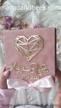 RING BEARER BOXES & PILLOWS Velvet ring box for wedding ceremony Ring Box for Wedding Ceremony 3 rings, Blush Pink Golden velvet Wedding Ring Box for ceremony, Boho Glam Wedding Ring Boxes his hers, Luxury Velvet Ring box double Custom Colors12