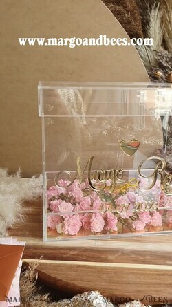 CARD BOXES acrylic Cards box Elegant Clear wedding wishing well acrylic money gift card box with shelf for flowers, Personalized Wedding Card Box, Acrylic Card Box, Wedding Card Box with Lid, Wedding Money Box, Wedding Card Box12