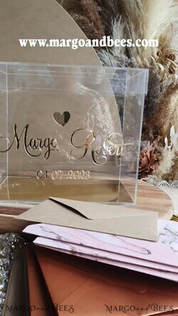 CARD BOXES acrylic Cards box Elegant Clear wedding wishing well acrylic card box with Lock, Personalized Wedding Card Box, Clear Card Box, Wedding Card Box with Lid, Wedding Money Box, Wedding Card Holder 10
