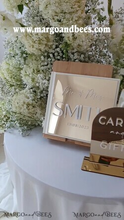 WEDDING GUEST BOOKS Acrylic Golden Guestbook Luxury Wedding GuestBook and Sign Set,  Bulk Gold Mirror Instant Photo Book & sign Boho Elegant Instax Wedding Photo Guestbook16