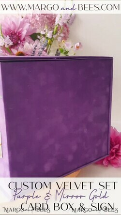CARD BOXES velvet card boxes Gift Card Box & Cards cards & Gifts Sign Set , Velvet Purple wedding wishing well money gift card box, Personalized Wedding Card Box, Luxury Card Box, Wedding Card Box with Lid, Wedding Money Box, Wedding Card Box13