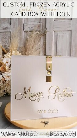 CARD BOXES acrylic Cards box Frozen wedding wishing well acrylic money gift card box, Personalized Wedding Card Box, Acrylic Card Box, Wedding Card Box with Lid, Wedding Money Box, Wedding Card Box, Wedding Card Holder 11