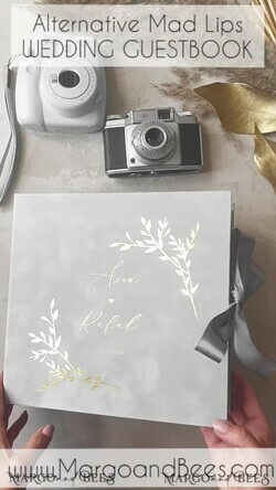 HOCHZEITS-GÄSTEBÜCHER Box mit Urlaub nicht für das Brautpaar Gold grau Alternative Gästebuch Hochzeits Mad Lib Blätter in Samtbox Hochzeitsrat Mad Lib Box Instax Hinterlasse eine Nachricht für Braut & Bräutigam Personalisierte Box7