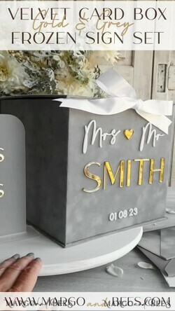 CARD BOXES velvet card boxes Card Box, Wedding Card Box with Lid, Spring Wedding Money Box, Wedding Card Box with slot and cards and gift frozen acrylic sign set, wedding wishing well acrylic money gift card box and plexi cards gifts set14