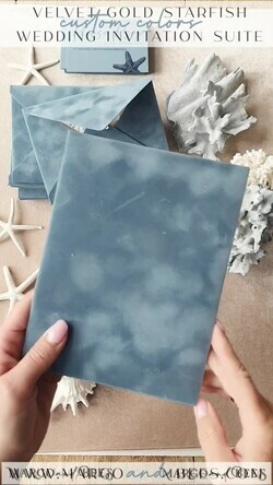 WEDDING INVITATIONS passport to love/ beach wedding invites  Beach Acrylic Wedding invitations Vellum Gold wrapping Wedding Invites with starfish Beach wedding Cards Velvet Envelope10