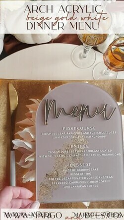TABLE DECOR SIGNS Acrylic table decor Numbers Acrylic Arch Cappuccino Table Menu, Clear Acrylic And Gold Sign, Nude Gold Plexi Table Numbers, Tan Luxury Wedding Table Decor, Earthy Wedding Signage Golden Mirror Table Numbers25