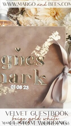 WEDDING GUEST BOOKS Instax Instant Photo Book Fall beige Gold Acrylic Wedding Guest Book Personalised, Tan Taupe Velvet Instant Photo Book Boho Elegant Instax Wedding Photo Guestbook, Earthy Acrylic Instax Guestbook Sign, Neutral Velvet Photobooh book17