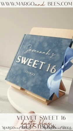 HOCHZEITS-GÄSTEBÜCHER Instax Sofortbildbuch Sweet 16 Gästebuch personalisiert, samtiges Sofortbildbuch Boho elegant Instax Sweet 16 Foto-Gästebuch17