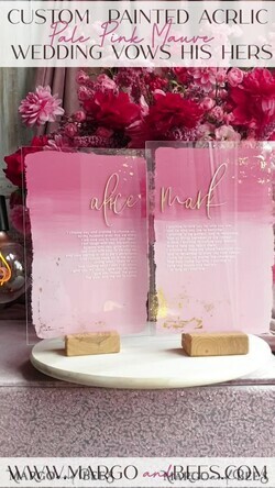 WEDDING VOWS Acrylic Clear Gold Acrylic Ombre Bride and groom vow books, wedding vow books, personalized vow booklets, his and her vow books, custom wedding vows, bridal shower gift16