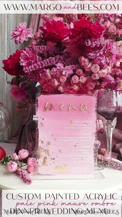 TABLE DECOR SIGNS Acrylic table decor Numbers Ombre Painted Pale pink Mauve Acrylic modern Table menu, Dusty Rose Acrylic & gold Sign, Gold Plexi Table Number, Luxury Wedding Table Decor, 3D Wedding Signage31