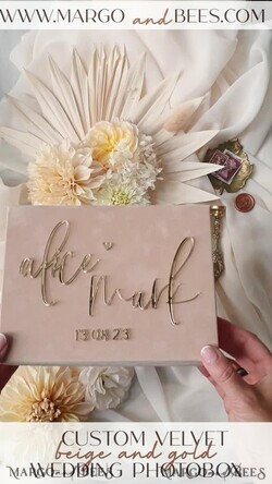 FOTOALBUM/ FOTOBOX Velvet Foto Box Fotografen Box Tan Samt Foto Box Fotografen Box Hochzeits Gedächtnis Box, Beige maßgeschneiderte Erinnerungsbox, Taupe Fotografen Geschenke für Kunden, Hochzeitsbilder Verpackung, Maßgeschneiderte Fotografie Akt Box38