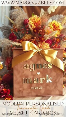 CARD BOXES velvet card boxes Terracotta Gift Card Box, Velvet Fall wedding wishing well  money gift card box, Rust Personalized Wedding Card Box, Copper Luxury Card Box,  Burnt Orange Wedding Card Box with Lid, Burnt Orange Wedding Money Box, Wedding Card Box12