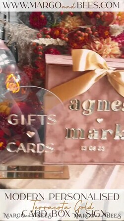 CARD BOXES velvet card boxes Terracotta Fall Card Box and Arch Acrylic Cards & Gifts Clear Sign, Velvet Rust Wedding Card Box with Lid, Burnt Orange Wedding Money Box,  Copper Wedding Card Box cards and gift Arch acrylic sign set31