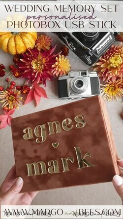 PHOTO ALBUM/ PHOTO BOX  Velvet Photo Box Photographer Box  Terracotta Velvet Photo Box Photographer Box Wedding Memory Box, Burnt Orange Custom Keepsake Box, Rust Photographer Gifts for Clients, Wedding Pictures packaging, Custom photography Copper box16