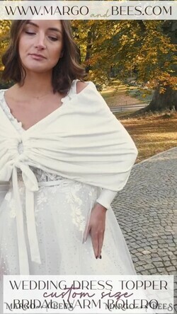 BRIDE bolero, robes, garter WEDDING BOLERO & SHRUGS Ivory Wedding bolero long sleeve Shrug Women Wedding, Wedding dress Topper, Bridal Sweater Coverup, Jacket for Bride,  Bridal Blouse Bridal Shrug 26