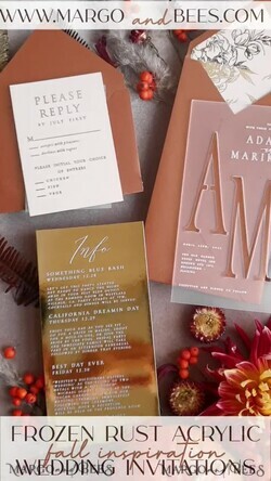 WEDDING INVITATIONS gold / rose gold / silver / glitter Fall Acrylic Frozen Wedding invitation suite, Terracotta Gold Boho Glam Wedding Invitations, Golden Shine Wedding Invitates, Elegant Gold Wedding Cards14