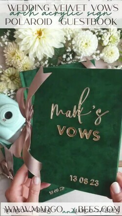 WEDDING GUEST BOOKS Bundle Gustbooks & Vows set Bundle Personalised Wedding Guest Book & Custom Made Wedding Vows set of two - Bundle guestbook and vows books 24